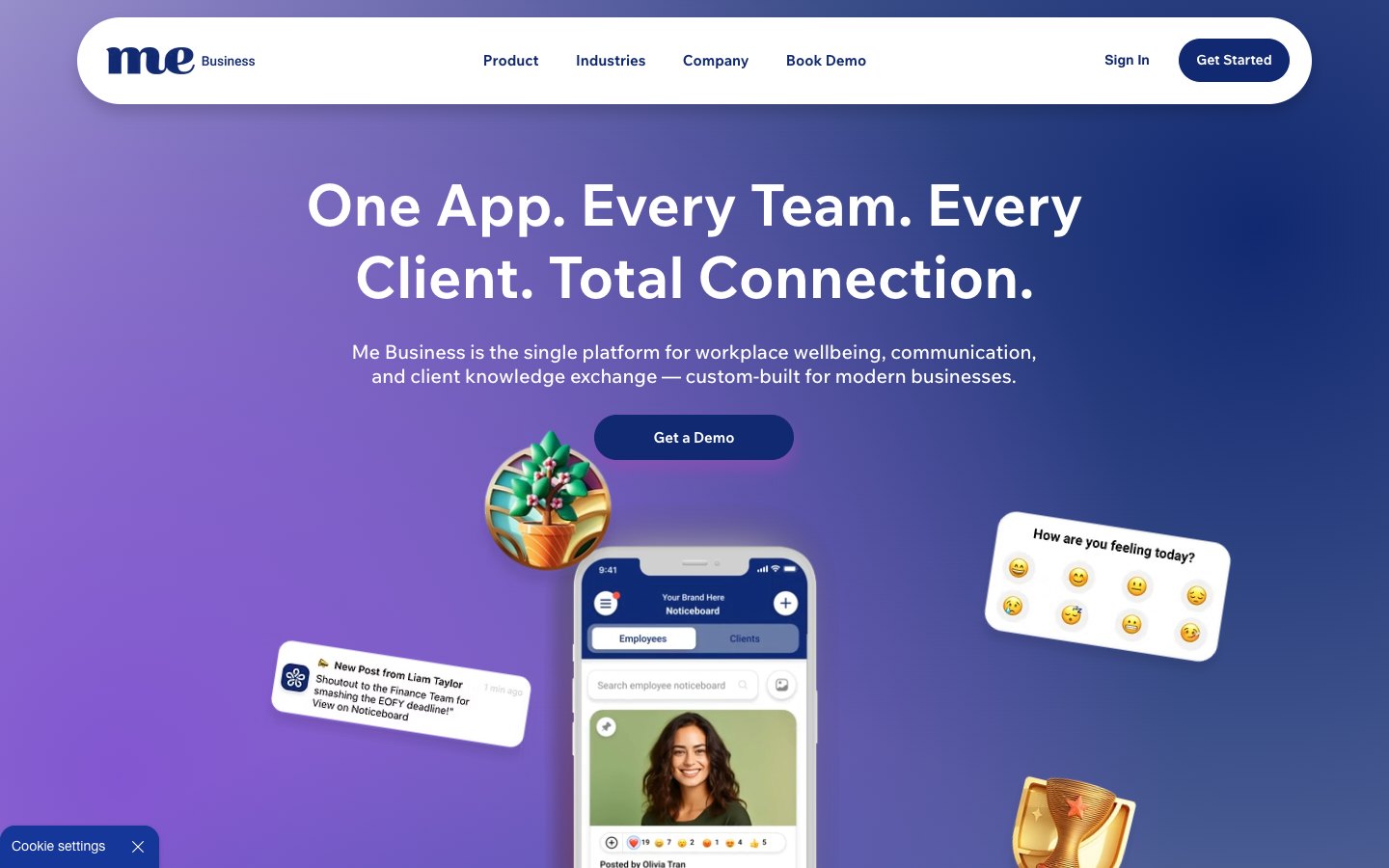 ME Business employee assistance and business platform homepage